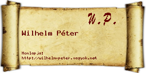 Wilhelm Péter névjegykártya
